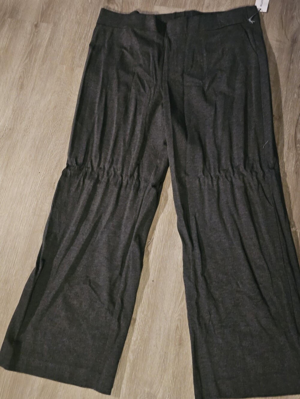 Women's Wide-Leg Cotton Pants - Grey